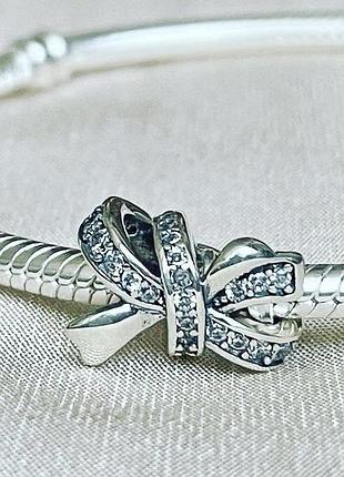 Шарм намистина підвіс бантик на браслет стиль пандора