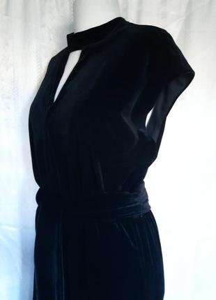 Шикарный бархатный комбинезон женский нарядный велюровый зауженный книзу брючный комбинезон2 фото