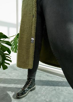 Пальто - кардиган
тканина : міх "теddi" колір :хакі5 фото