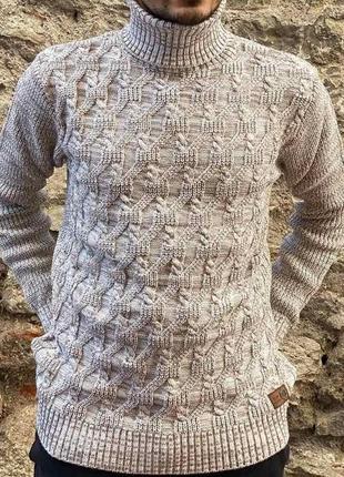 Теплий стильний чоловічий м'який светр1 фото