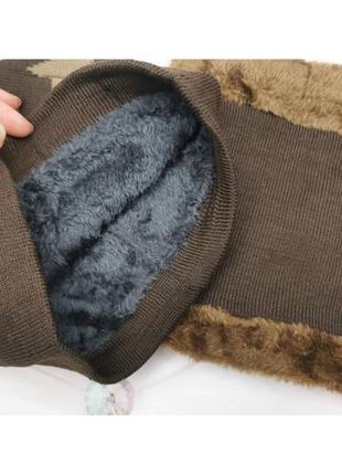 Зимовий комплект шапка і баф шарф хомут 2-6 років2 фото