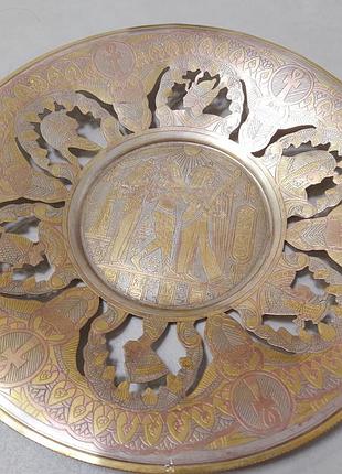 Тарілка мідна декоративна єгипет