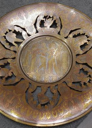 Тарілка мідна декоративна єгипет