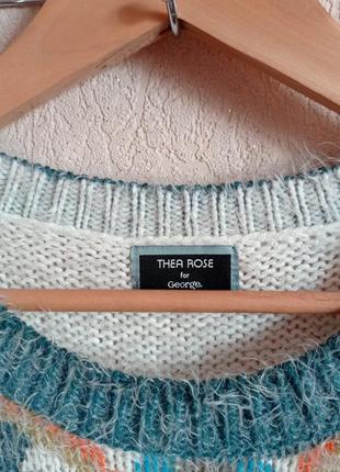 Стильний оверсайз светр з орнаментом бренду george3 фото