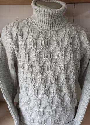 Теплий стильний чоловічий м'який светр з шерстю.6 фото