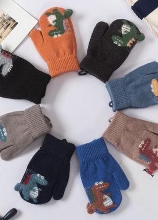 Кашемірові🦕🦖🦕 рукавички👍