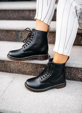 Зимові жіночі черевики dr.martens, женские зимние ботинки доктор мартинс