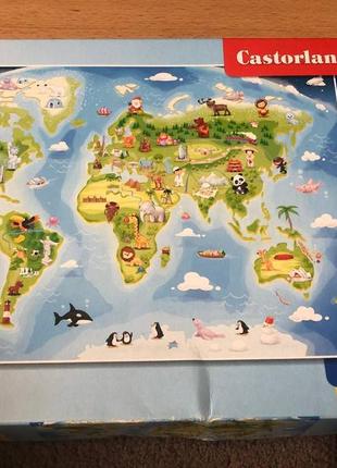 Пазли castorland мапа світу, потяг3 фото
