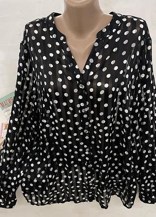 Воздушная рубашка в горох