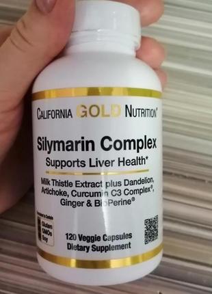 Силімарин розторопша комплекс для здоров'я печінки, сша, 120 капсул