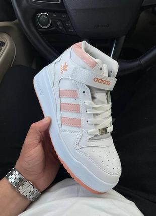 Жіночі кросівки adidas forum 84 hight white pink / smb2 фото