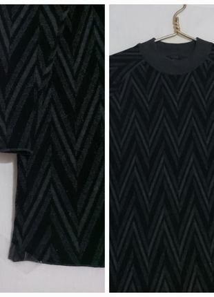 Вязаный удлиненный свитер, туника  под горлопрямого кроя шерсть мериноса  cos3 фото