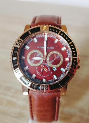 Мужские наручные часы ulysse nardin brown4 фото