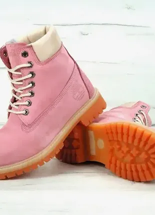 ❄️❤️ зима timberland черевики чоботи рожеві дитячі жіночі pink winter ❄️❤️