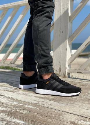 Чоловічі кросівки adidas iniki black white 3 / smb