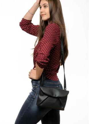Женская сумка через плечо sambag rose черная