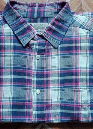 Рубашка tu premium linen blend размер м лен+хлопок3 фото