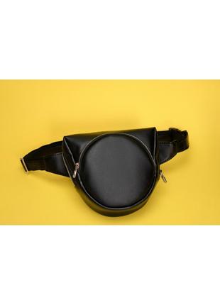 Женская сумка бананка кроссбоди sambag sofi черная3 фото