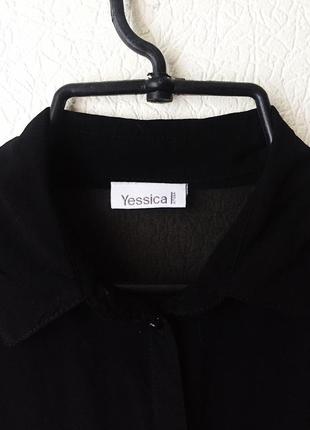 Черная полупрозрачная блуза yessica3 фото