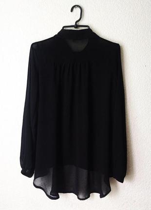 Черная полупрозрачная блуза yessica2 фото