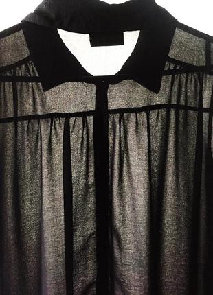 Черная полупрозрачная блуза yessica4 фото