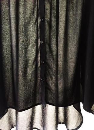 Черная полупрозрачная блуза yessica5 фото