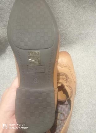 Х11. кожанные фирменные коричневые мужские туфли на шнурках завязках оксфорды лоферы кожа шкіра5 фото