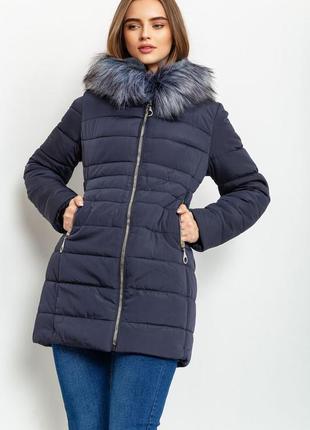 Куртка женская зимняя цвет темно-синий
