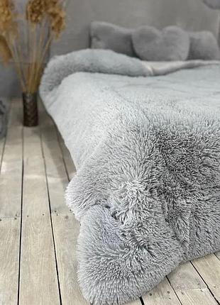 Очень тёплое зимнее одеяло меховое холлофайбер/теплющее одеяло мех холлофайбер, самое...