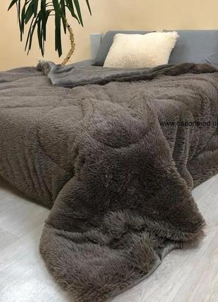 Очень тёплое зимнее одеяло меховое холлофайбер/теплющее одеяло мех холлофайбер, самое...