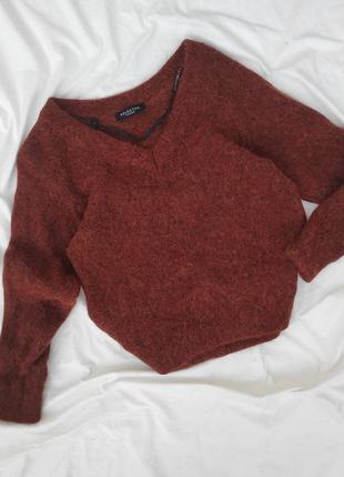 Шерстяной свитер с v-образным вырезом ✨ selected femme✨ джемпер шерсть+альпака5 фото