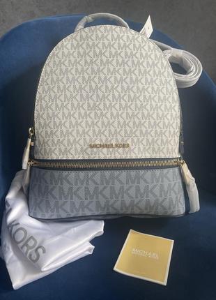 Рюкзак з логотипом michael kors rhea голубой medium оригінал