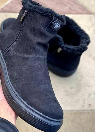 Philipp plein уггі❗️❗️❗️ 
шкіряні зимові черевики уггі1 фото