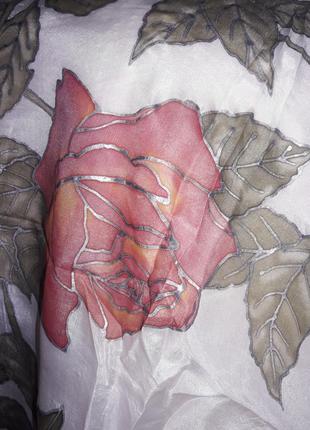 Невероятной красоты платок шелк батик2 фото