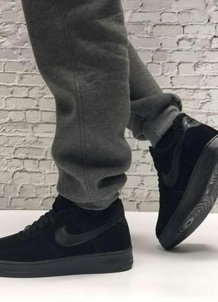 ❄️ Limited nike air force 1 low black winter❄️кросівки чоловічі зимні найк форс чорні, мужские зимние кроссовки найк с мехом, кросівки зимні чоловічі з хутром