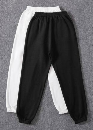 Флісові базові джогери утеплені, стильні теплі спортивні штани на флісі, трендові, чорні, білі, сірі графіт2 фото