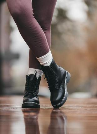 Зимові жіночі черевики dr.martens, женские зимние ботинки доктор мартинс3 фото
