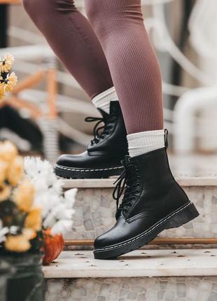 Зимові жіночі черевики dr.martens, женские зимние ботинки доктор мартинс