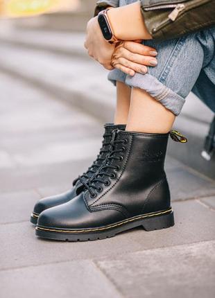 Зимові жіночі черевики dr.martens, женские зимние ботинки доктор мартинс