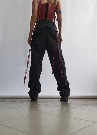 Комбінезон денім. customized overalls in black.