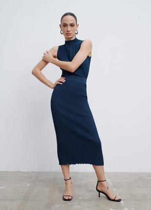 Юбка миди из трикотажа zara