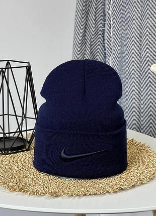 Шапка лопата брендова синя