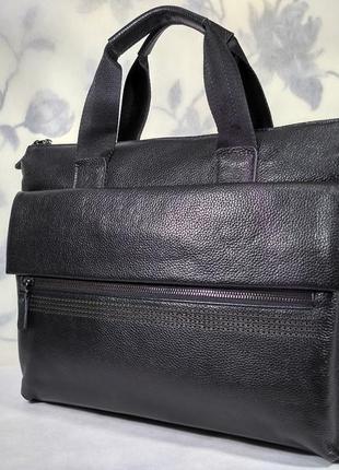 Деловая сумка а4 из натуральной кожи.
