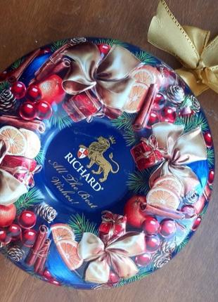 Жестяная коробка банка для хранения шкатулка ёмкость органайзер нов г