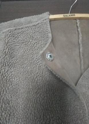 Дубленка, шубка, пальто h&amp;м, искусственная замша7 фото