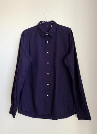 Фіолетова сорочка в клітинку uniqlo