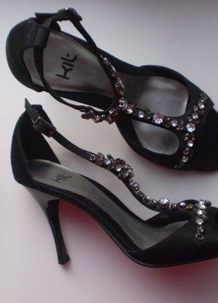 Жіночі босоножки kit 37р. чорні текстиль