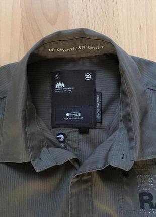 Мужская оубашка g-star raw denim, s унисекс 4