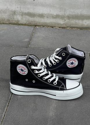 Женские кроссовки converse chuck taylor plarform black white 36-37-38-40