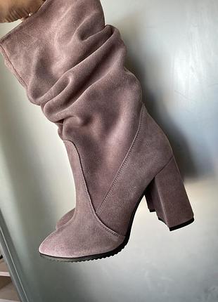 Напівчоботи натуральна замша